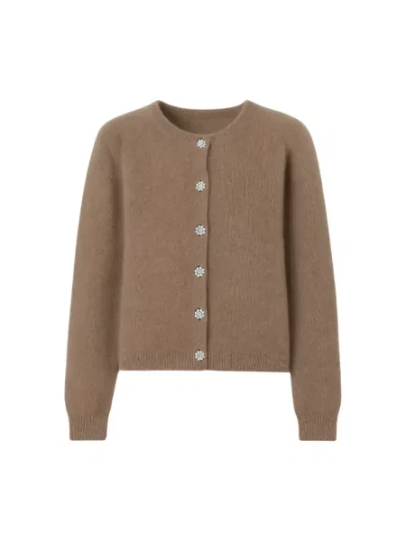 Moherowy kardigan Opal Studio brązowy