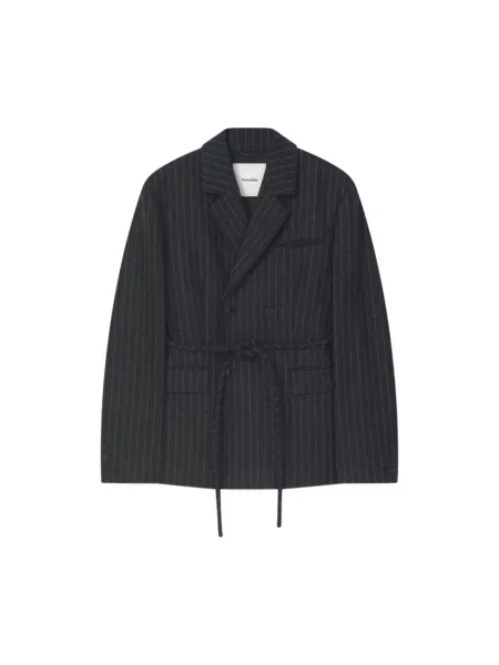 Marynarka Nanushka wełniana czarna