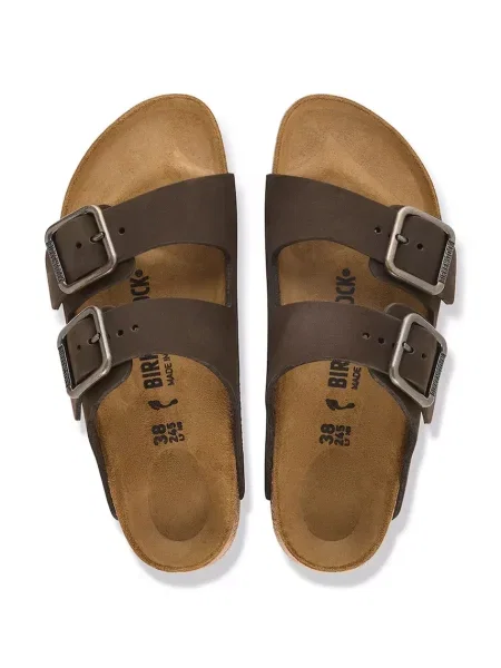Birkenstock чехли от набук Arizona Wire Buckle Nubuck Leather кафяво