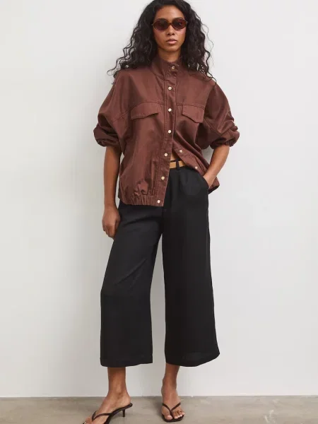 Medicine spodnie culottes z lyocellu czarne