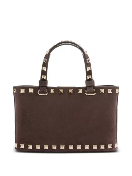 Τσάντα shopper Valentino Garavani σουέτ καφέ
