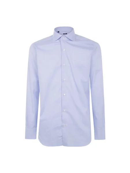 Koszula Barba Napoli klasyczna z twillu niebieska