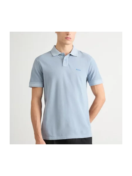 Tricou polo Boss Orange albastru