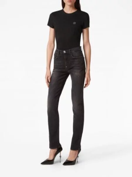 Straight fit džíny Philipp Plein černé
