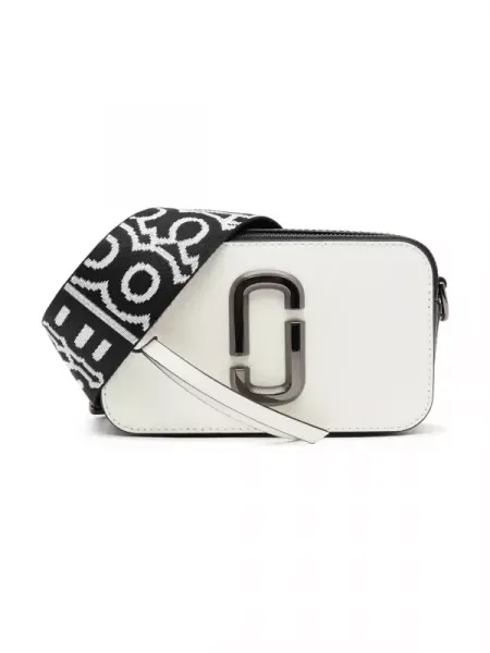 Marc Jacobs De piele geantă poștaș THE BI-COLOR alb