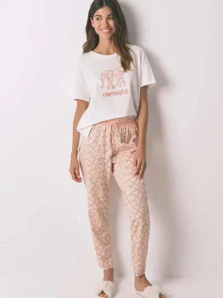 Долнище на пижама women'secret от оранжево