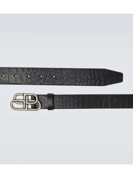 Curea Balenciaga din piele negru