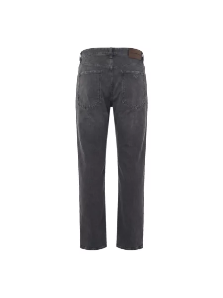 Jeansy straight leg Emporio Armani szare