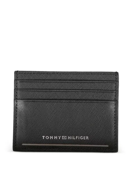 Portofel Tommy Hilfiger din piele cu autograf negru