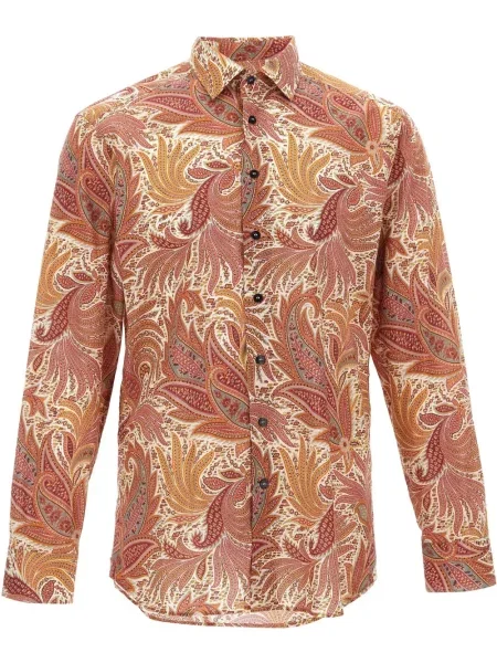 Cămașă Etro cu model floral maro