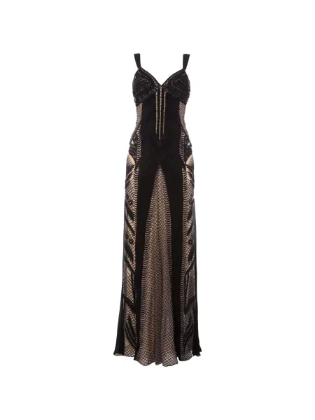 Maxi rochie maxi Temperley London cu broderie de costum negru