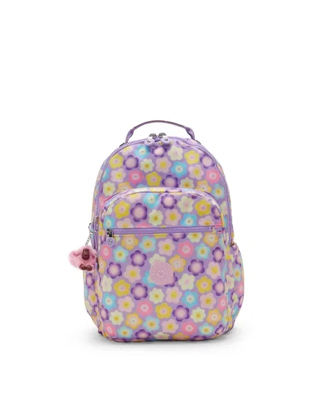 KIPLING Batoh Seoul světlemodrá / světle / fialová / lenvandulová žlutá