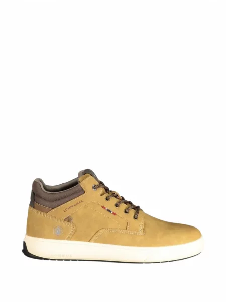 Sneakerși Lumberjack cu șireturi din dantelă cu autograf maro