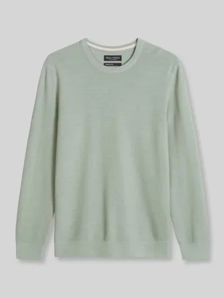 Sweter w kroju regular fit z czystej bawełny Marc O'polo miętowy