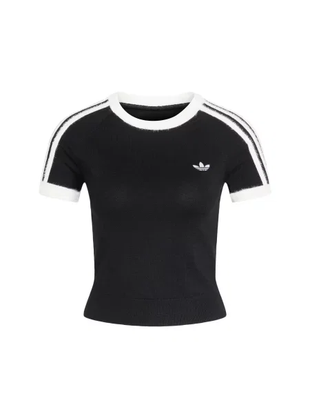 ADIDAS ORIGINALS Pulover KNITTED negru alb