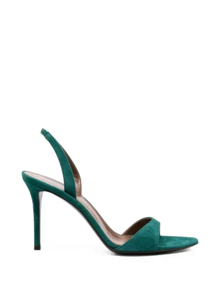 Sandale Giuseppe Zanotti din piele de căprioară slingback verde