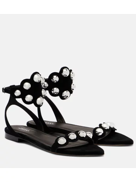 Sandale Isabel Marant din piele de căprioară cu tepi negru