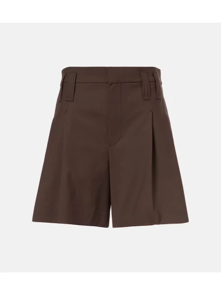 Bermudy Brunello Cucinelli wełniane brązowe