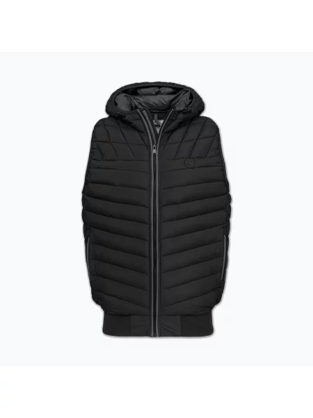 Vestă pentru bărbați Pitbull Naylor Padded Hooded black negru