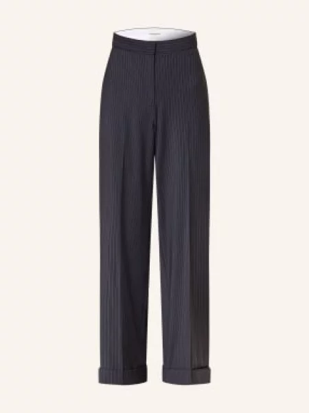 Claudie Pierlot Spodnie Z Materiału Typu Marlene blau granatowe