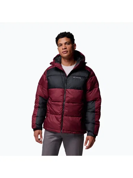 Мъжко ватирано яке Columbia Pike Lake II Hooded Rich Wine/Black черно