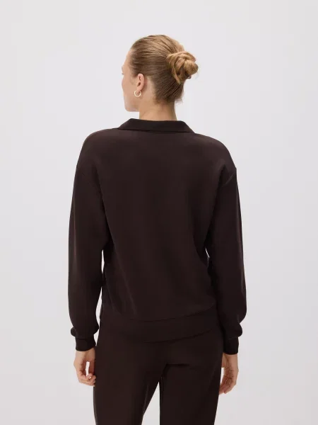 Reserved Світшот з модаллю темно коричневий