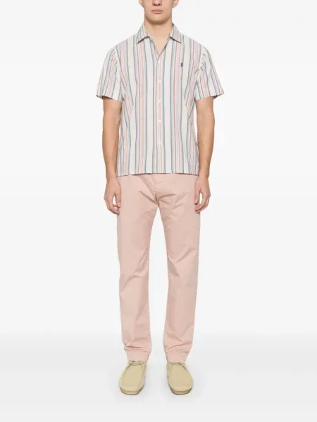 Prugasta polo majica Polo Ralph Lauren s vezom bijela