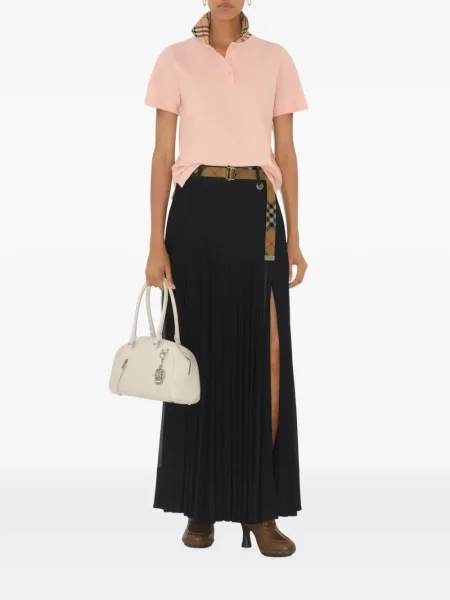 Καρό με κολάρο polo Burberry ροζ