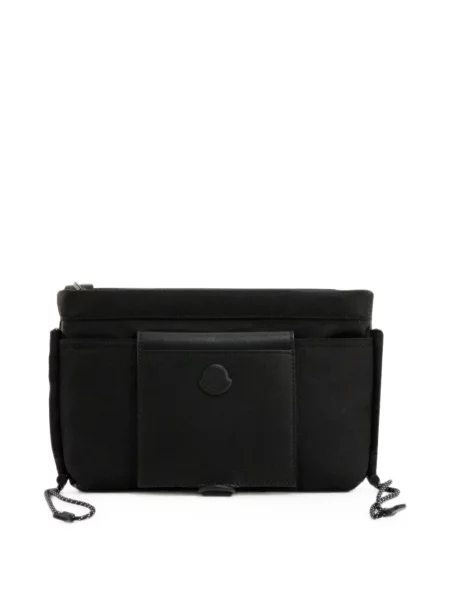 Crossbody taška Moncler s autogramem černá