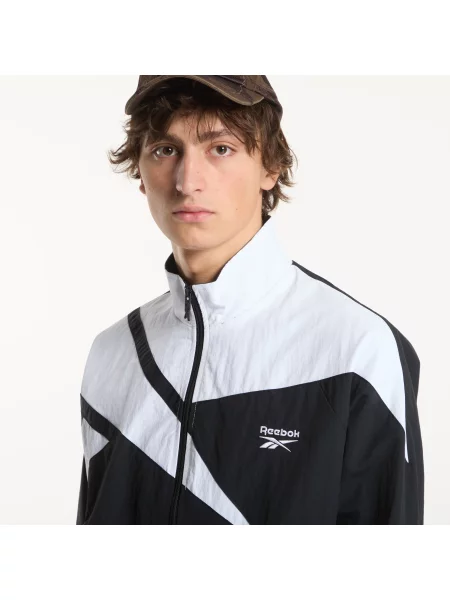 Jachetă Reebok Vector Track Top Black/ White S alb