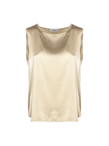 Bluzka Kangra na ramiączkach beżowa