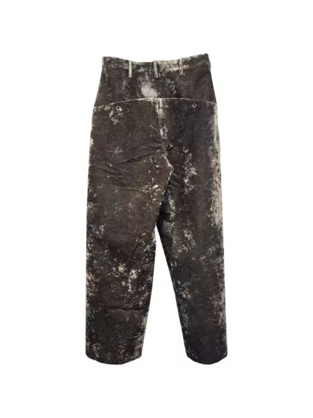 Pantaloni Uma Wang de catifea verde