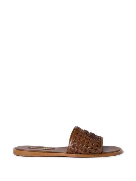 Sandale Miu Miu din piele maro