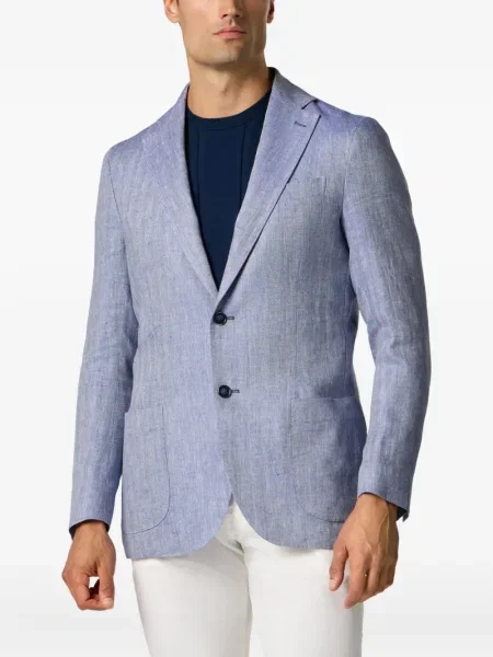 Sacou Brooks Brothers de in cu model herringbone albastru
