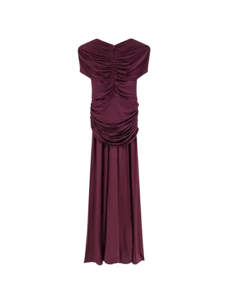 Rochie maxi Self-portrait cu volane violet