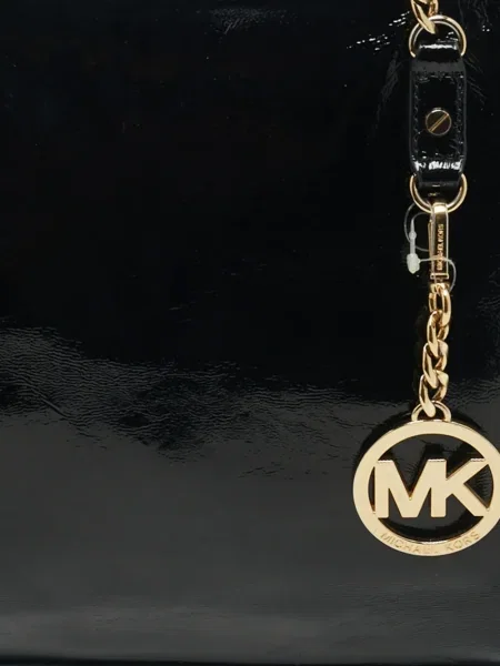 Geantă cu mânere cu lanț Michael Michael Kors din canvas maro