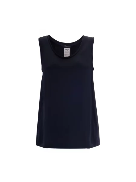 Top Max Mara Studio bez rękawów niebieski