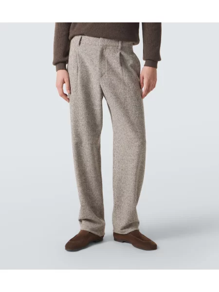 Pantaloni Agnona de lână bej