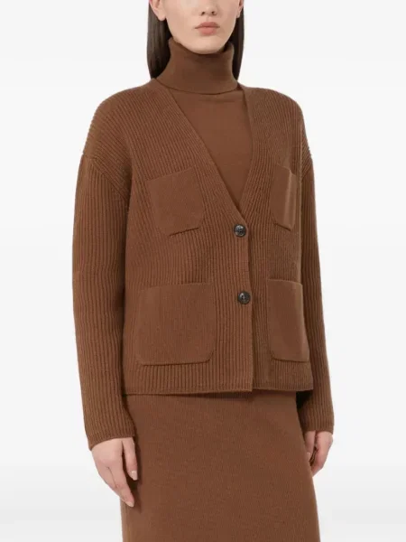 Cardigan Max Mara de lână maro