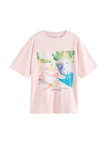 Next Tricou azuriu roz pastel verde