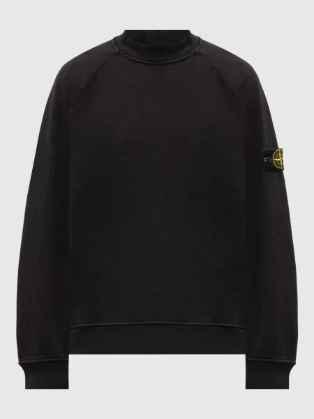 Світшот з патчем логотипа Stone Island чорний