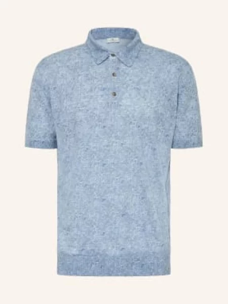 Etro Dżersejowa Koszulka Polo O Regularnym Kroju Z Lnu blau