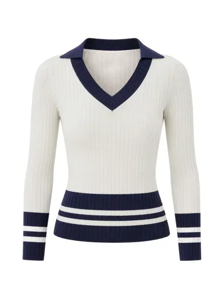 Pulover Guess cu dungi alb