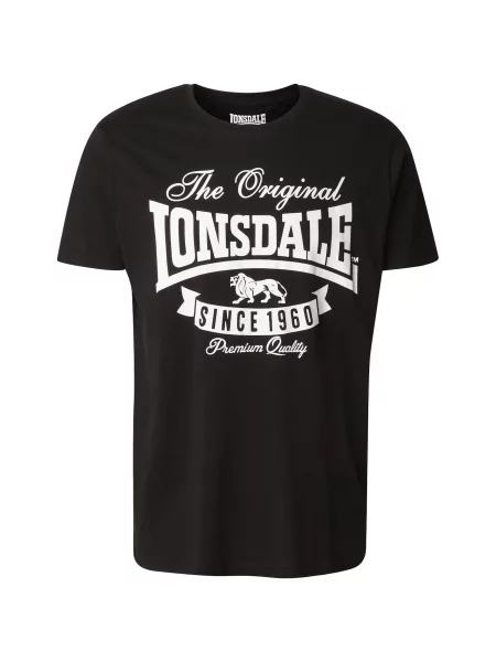 LONSDALE Tričko Torbay olivová / bordová / čierna biela