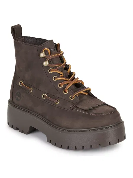 Skate in ulica gležnjarji Timberland s čipko s platformo rjava