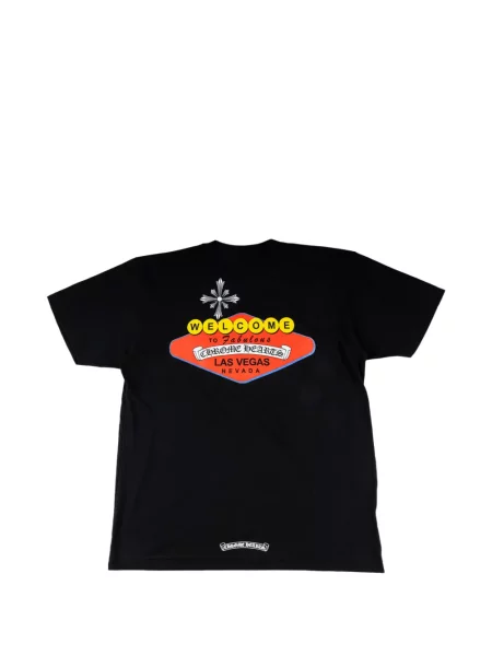 Тениска Chrome Hearts с принт със сърца черно