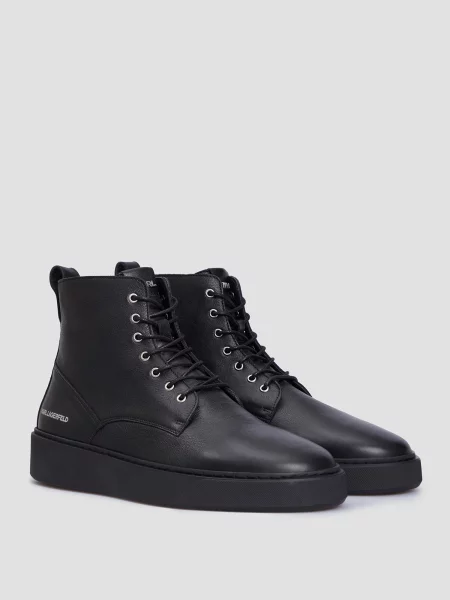 Кожаные кроссовки Karl Lagerfeld черные