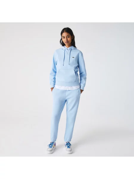Lacoste Bluza Z Kapturem I Luźnym Krojem Z Mieszanki Bawełny niebieska