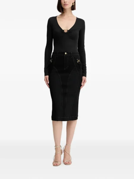 Top Just Cavalli s výstřihem do v černý