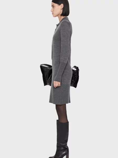 Шерстяное платье Allsaints серое